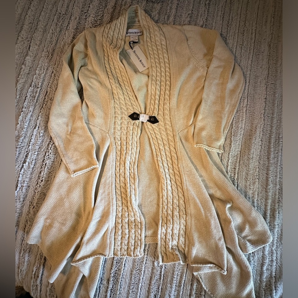 Cable Buckle Cardigan Sz M
